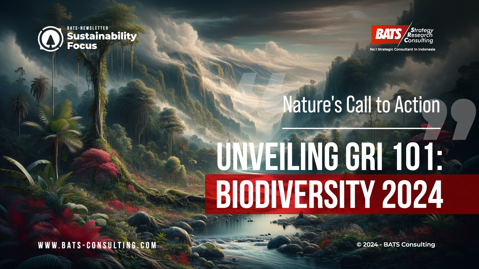 Cover GRI 101 Biodiversity 2024 - Sustainability Focus - BATS Newsletter